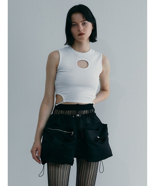 「SORIN」 ノースリーブトップス 38 レッド レディース_画像6