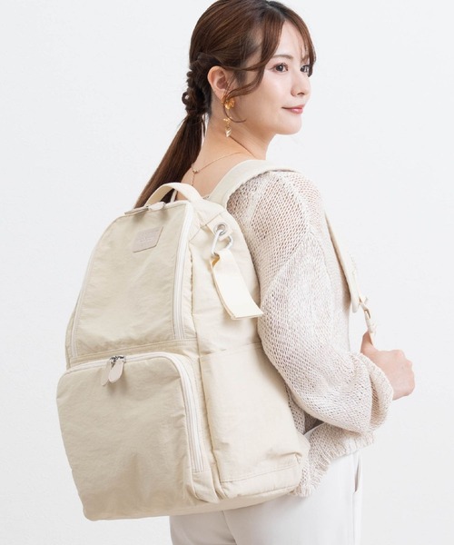 マザーズバッグ マザーズリュック(23L) WEEKEND 2層式 整理しやすい 2フロア 大容量の画像