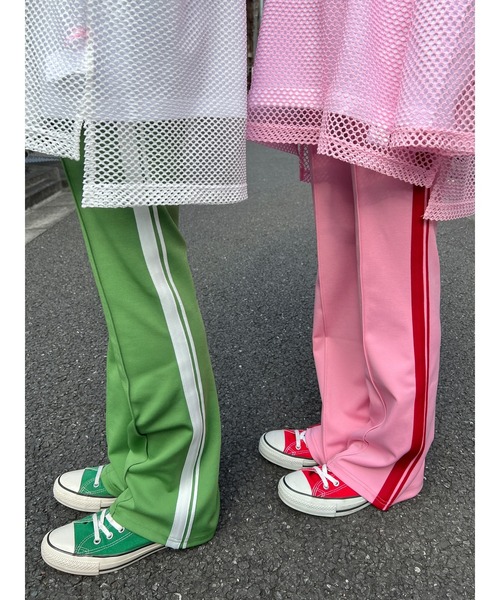 「WC」 ジャージパンツ FREE グリーン レディース_画像3