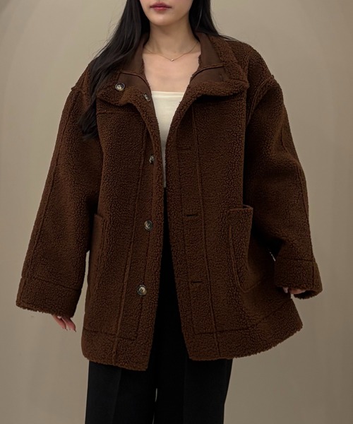 SOELA（ソエラ） ムートンコート ボアコート リバーシブルボアムートン