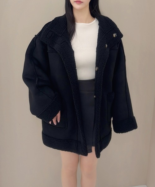 SOELA（ソエラ） ムートンコート ボアコート リバーシブルボアムートン