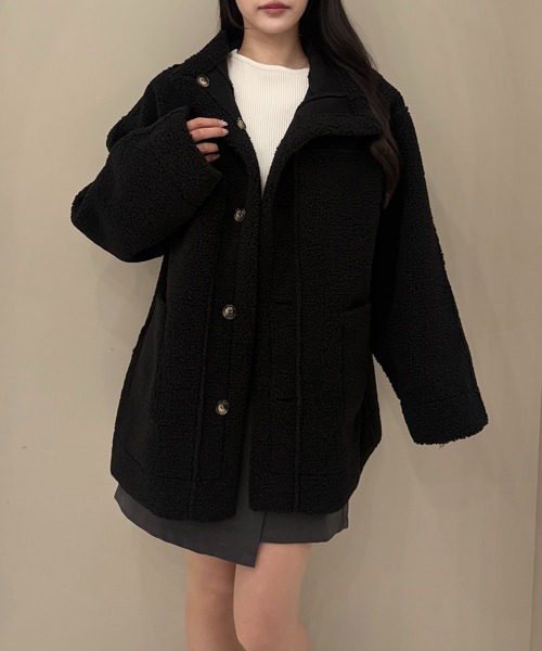 SOELA（ソエラ） ムートンコート ボアコート リバーシブルボアムートン