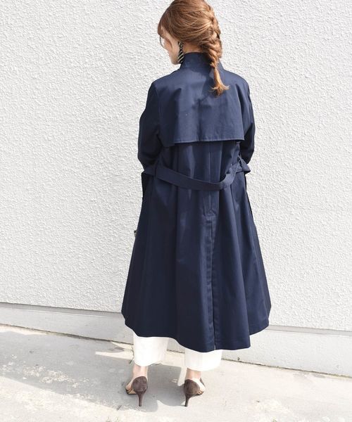 SHIPS スタンドカラートレンチコート SHIPS コート トレンチコート スタンドカラートレンチコート