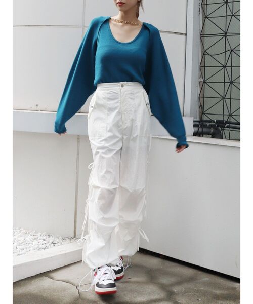 EVRIS ニット セーター レイヤードチェーンモチーフニット