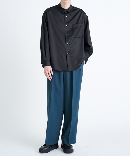 markaware スラックス DOUBLE PLEATED TROUSERS メンズ