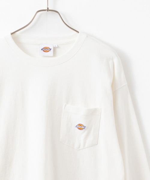 Dickies tシャツ 別注 胸ポケット ワンポイントロゴ ロング