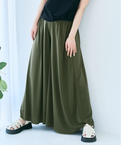 ヨウジヤマモト 22aw プリント柄 変形ロングスカート ワイドフレアパンツ ヨウジヤマモト 2021-22AW ギャバジンワイドタックパンツ | HUES