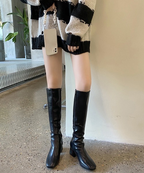 HALEY PESCA」 ロングブーツ 38 ブラック レディース : 81082927 