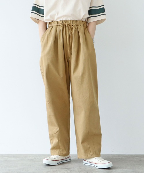 コットンツインパンツ 秋再入荷]ストライプワイドコットンパンツ | ファッション通販