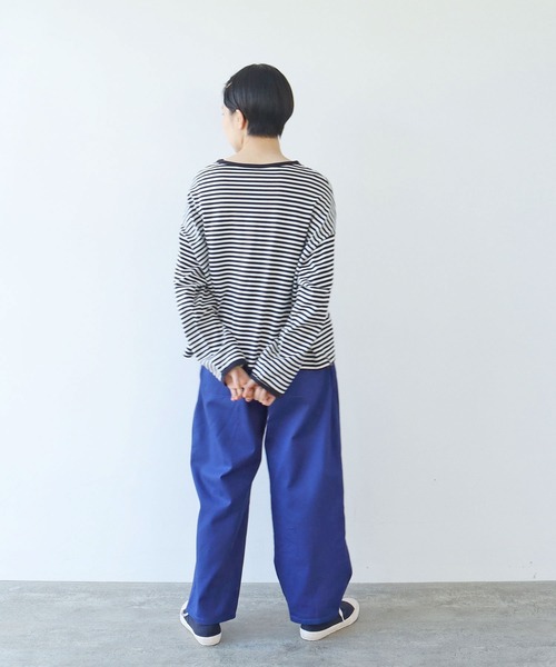 コットンツインパンツ PAR ICI パンツ コットンツイル ボリュームパンツ レディース
