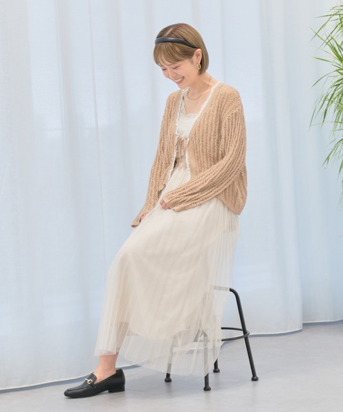 カーディガン チュールリボンヤーン カーディガン レディース チュールリボンヤーン カーディガン|ANAYI OFFICIAL ONLINE