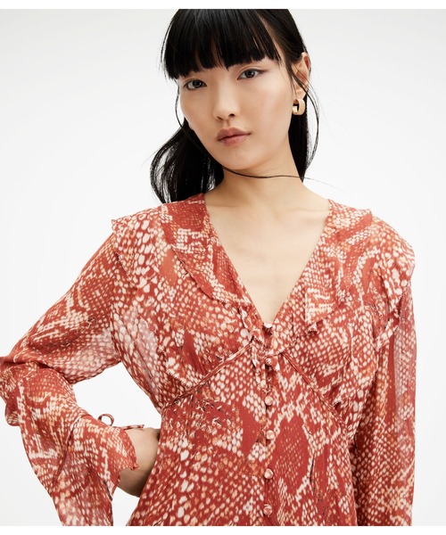 ALLSAINTS（オールセインツ） ワンピース LIANA WAIMEA PRINT V-NECK