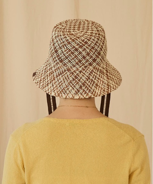 arth Ladder Ribbon PP Bucket 麦わら帽子 arth Ladder Ribbon PP Bucket 麦わら帽子