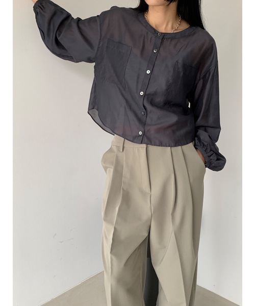 Didot.showroom ブラウス シャツ 「DIDOT.」テンセル シアー