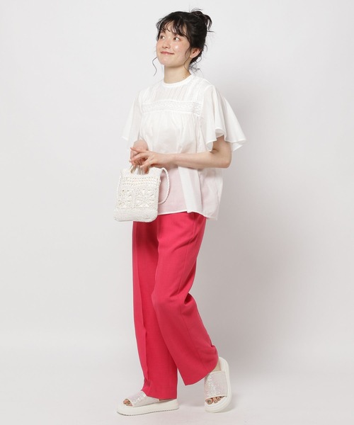 【完売品！】GO TO HOLLYWOOD ピンタックレースフリルブラウス　01 SALE50%OFF GotoHollywood/ゴートゥハリウッド 32480102