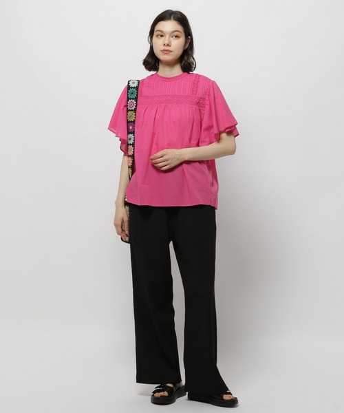 【完売品！】GO TO HOLLYWOOD ピンタックレースフリルブラウス　01 SALE50%OFF GotoHollywood/ゴートゥハリウッド 32480102
