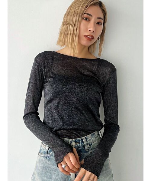 EMODA tシャツ シアーフィットトップス レディース : ZOZOTOWN