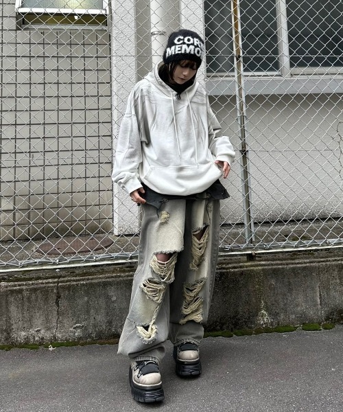 新製品情報も満載 XU ジーンズ 「XU」damage denim pants メンズ レディース バッグ