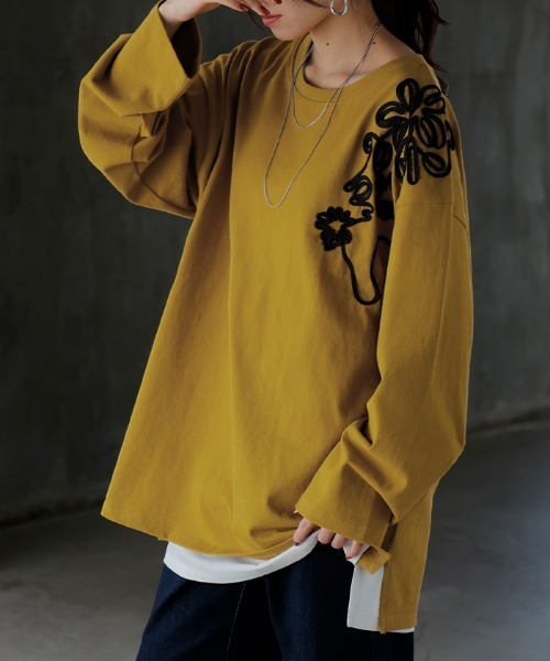 HUG.U（ハグユー） tシャツ 刺繍ロンT レディース : ZOZOTOWN Yahoo!店