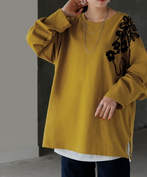 HUG.U（ハグユー） tシャツ 刺繍ロンT レディース : ZOZOTOWN Yahoo!店