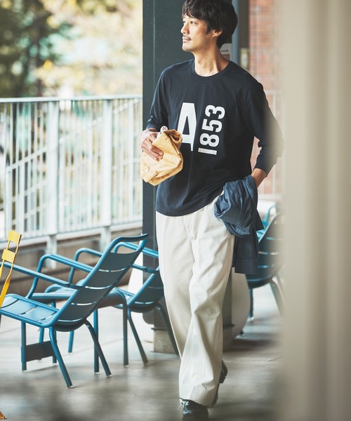 AIGLE tシャツ 「EC限定」ヘビーウェイト オーバーサイズ ビッグロゴ