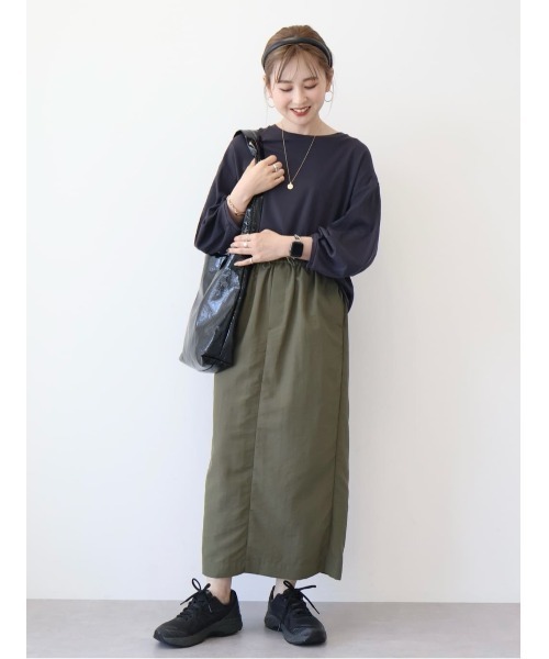 AMERICAN HOLIC tシャツ 7分袖タックスリーブカットプルオーバー