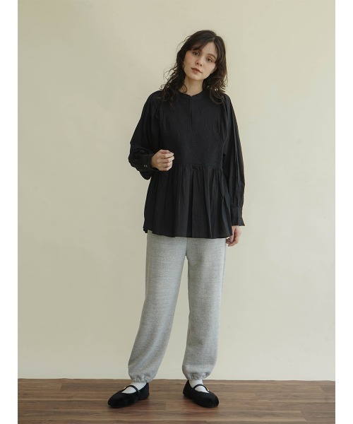 ブラウス シャツ Front embroidery peplum blouse レディース FIKA. ブラウス シャツ Front embroidery peplum blouse