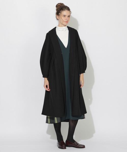CB CRESTBRIDGE コート アウター メルトンジャージーロングコート