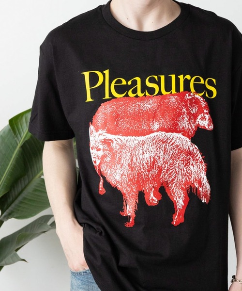 PLEASURES 国内発送 Dyed Tシャツ ブラック PLEASURES tシャツ PLEASURES/プレジャーズ WET DOGS TEE BLACK