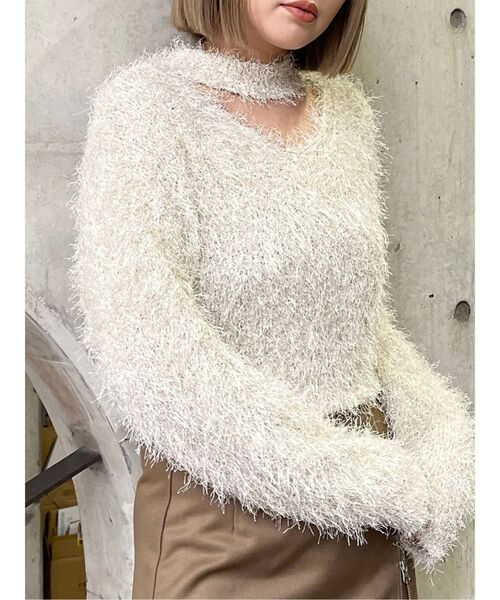 MURUA(ムルーア) ニット セーター フェザーチョーカーニット MURUA(ムルーア) ニット セーター フェザーチョーカーニット