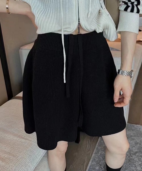 ニットショートパンツ ワイドニットショートパンツ | ファッション通販サイト NUGU