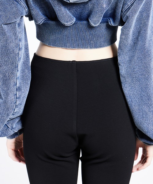 uka　ストライプ ニットレギンス パンツ 36 フリンジバッグ 期間限定＆2点以上10％OFF】 レギンスパンツ レディース