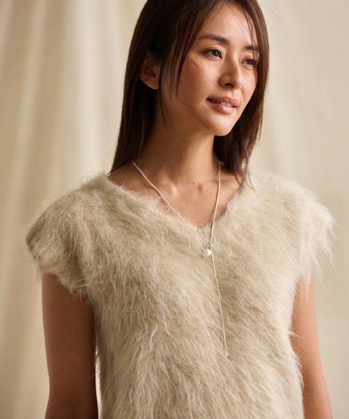 ニット セーター 「スタイリスト福田麻琴さんコラボ」ドレスファーニットプルオーバー/234498 レディース