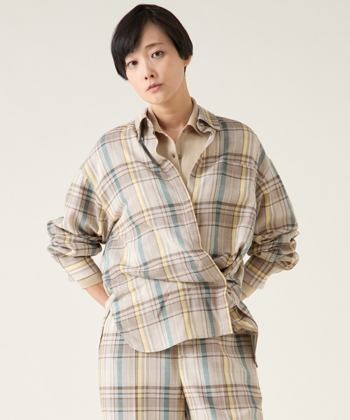 ブラウス シャツ チェックシャツ（セットアップ可） レディース