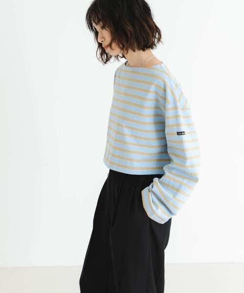 tシャツ 「WEB/一部店舗限定」「別注」Le minor×UR　Border cropped Tee レディース Le Minor tシャツ 「WEB/一部店舗限定」「別注」Le minor×UR