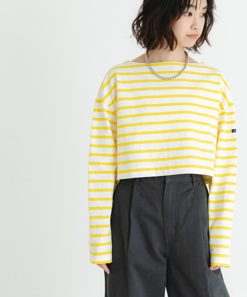 【アーバンリサーチ】『WEB/一部店舗限定』『別注』Le minor×UR　Border cropped Tee 4079899_base.jpg?20250801173321
