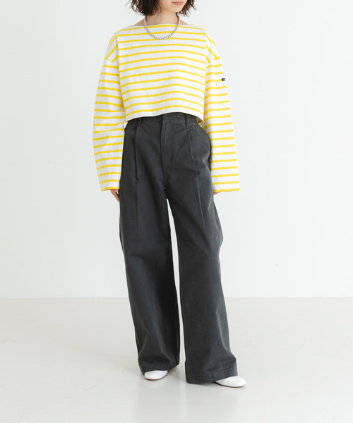 tシャツ 「WEB/一部店舗限定」「別注」Le minor×UR　Border cropped Tee レディース Le Minor tシャツ 「WEB/一部店舗限定」「別注」Le minor×UR