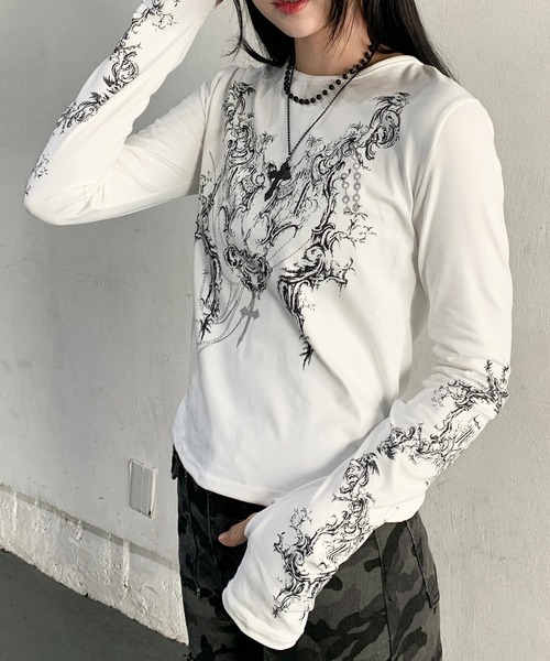 affliction ダメージ ロンT リバーシブル グランジ Y2K sk8 00s y2k LOVE MUSIC ロンT アフロ CLUB SOUL ギャル - メルカリ