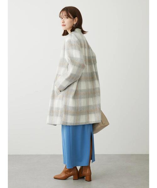 「Green Parks」 「chocol raffine robe」ノーカラーコート FREE ブラック レディース_画像5