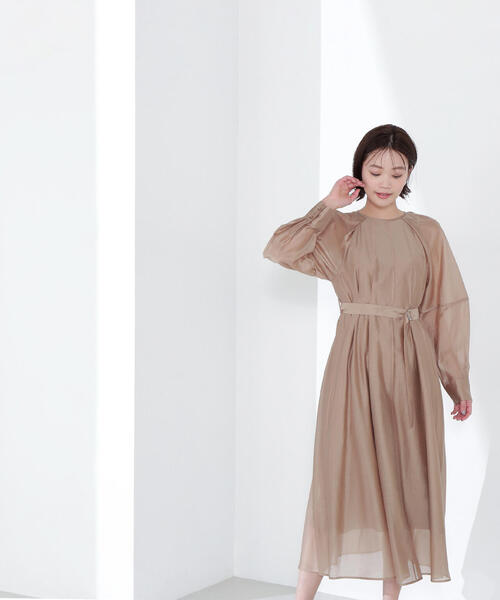 大人気　ナチュラルビューティーベーシック　ベルテッドトレンチワンピース　PS NATURAL BEAUTY BASIC ワンピース 「Oggi掲載」ベルテッド