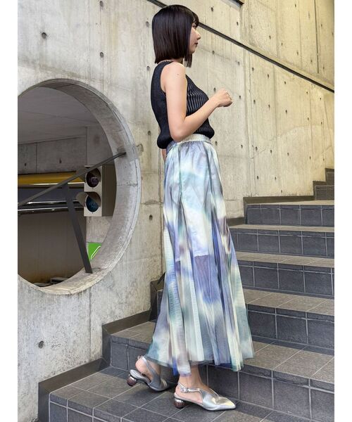 新品！フラワープリントチュールスカート JILL STUART（ジルスチュアート）の「◇フラワープリント