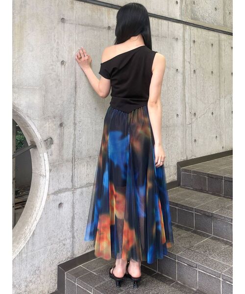 MURUA スカート シェイドフラワーチュールスカート : ZOZOTOWN