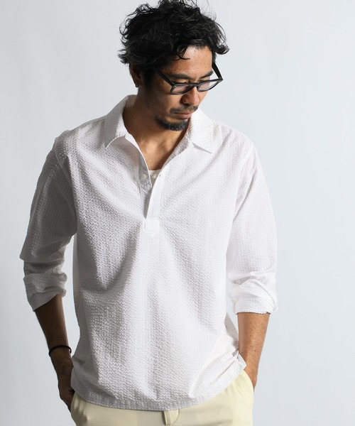 The DUFFER of ST.GEORGE シャツ SEERSUCKER OVERDYE SKIPPER