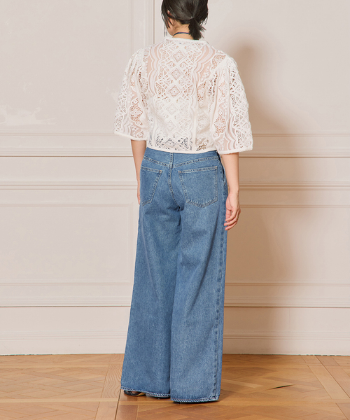 IENA la boucle ブラウス IENA LA BOUCLE ブラウス シャツ レースエンブロボイルブラウス