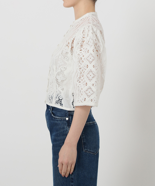 IENA la boucle ブラウス IENA LA BOUCLE ブラウス シャツ レースエンブロボイルブラウス