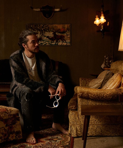 「RE: Number (N)ine」 ニットカーディガン 4 ブラウン メンズ_画像2