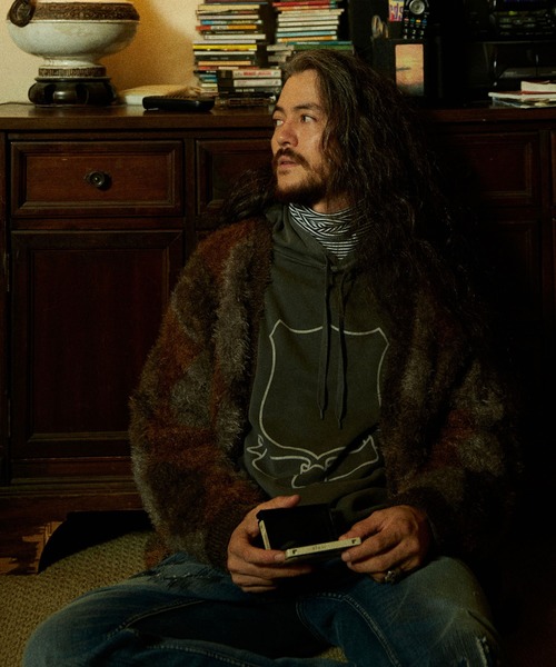 「RE: Number (N)ine」 ニットカーディガン 4 ブラウン メンズ_画像9