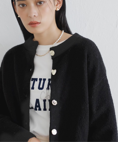 VIS（ビス） ニットカーディガン FREE ブラック レディース : ZOZOTOWN