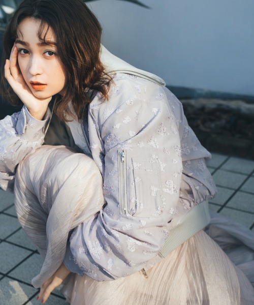 LILY BROWN 「LILY BROWN」 ジップアップブルゾン ONE SIZE