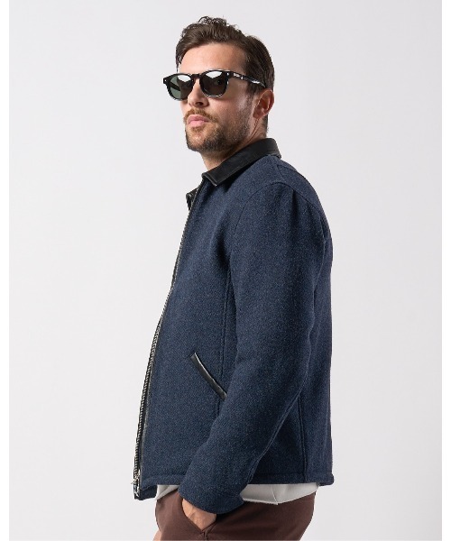 wjk ブルゾン アウター classical tweed zip blouson メンズ